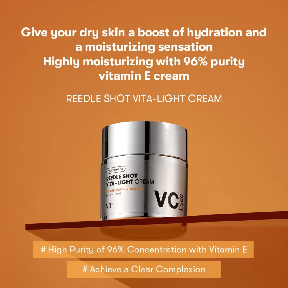 VT Reedle Shot Vita-Light Cream | Κρέμα Λάμψης με Βιταμίνες & CICA Reedle™ - VT Cosmetics - glowfit.gr
