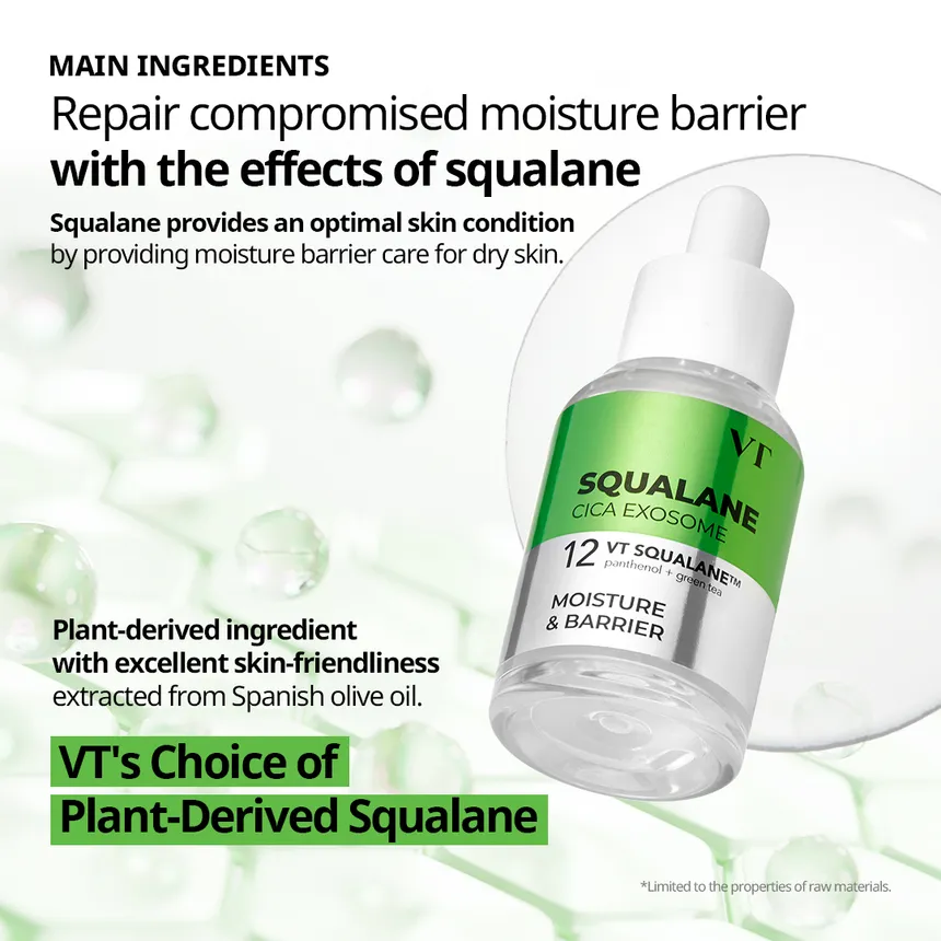 VT Squalane Cica Exosome Serum – Ενυδάτωση, Καταπράυνση & Ενίσχυση Φραγμού 30ml - VT Cosmetics - glowfit.gr