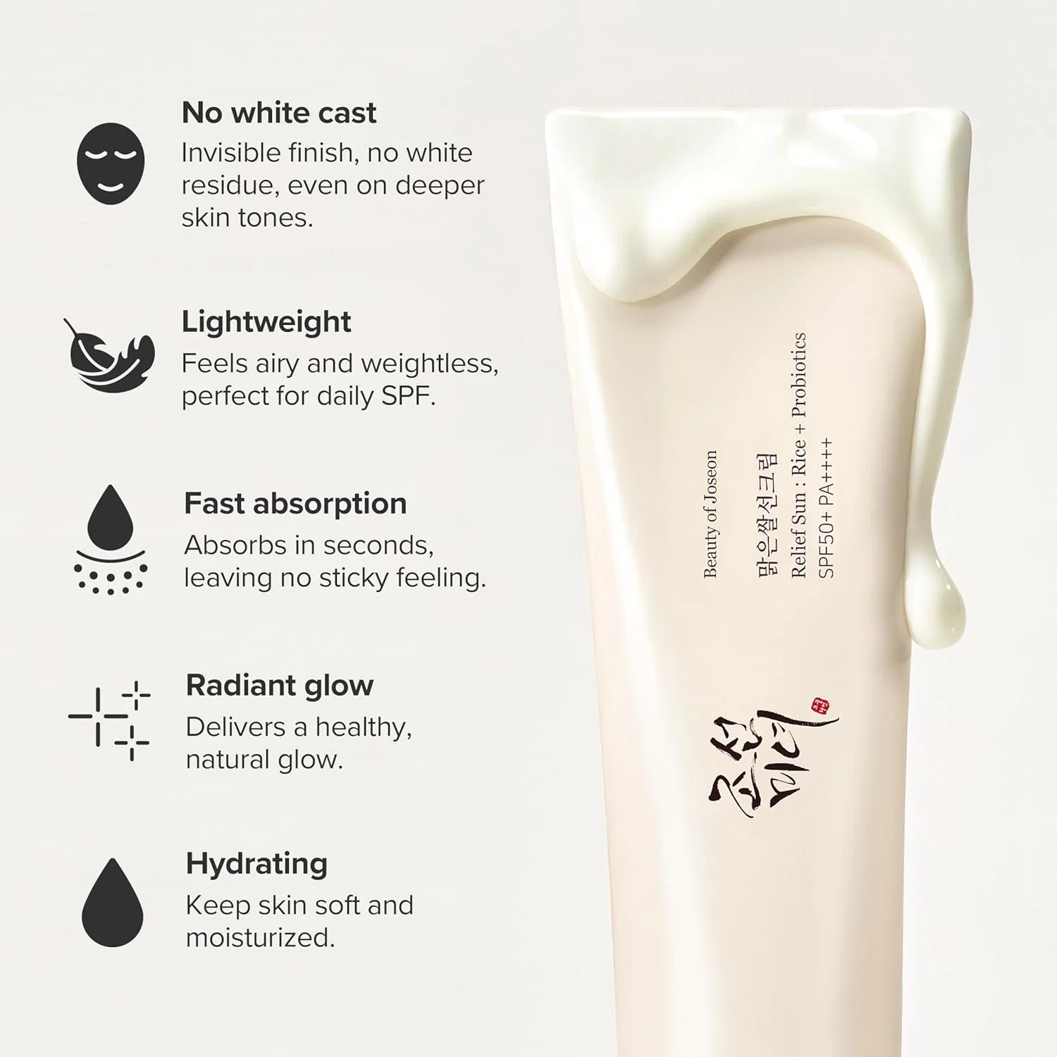 Beauty of Joseon Relief Sun Rice Probiotics SPF50+ - κορεάτικο αντηλιακό - glowfit.gr