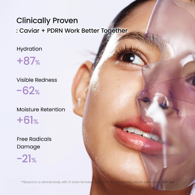 Biodance Caviar PDRN Hydrogel Mask 1pcs 34gr – Deep Glow & Repair Sheet Mask