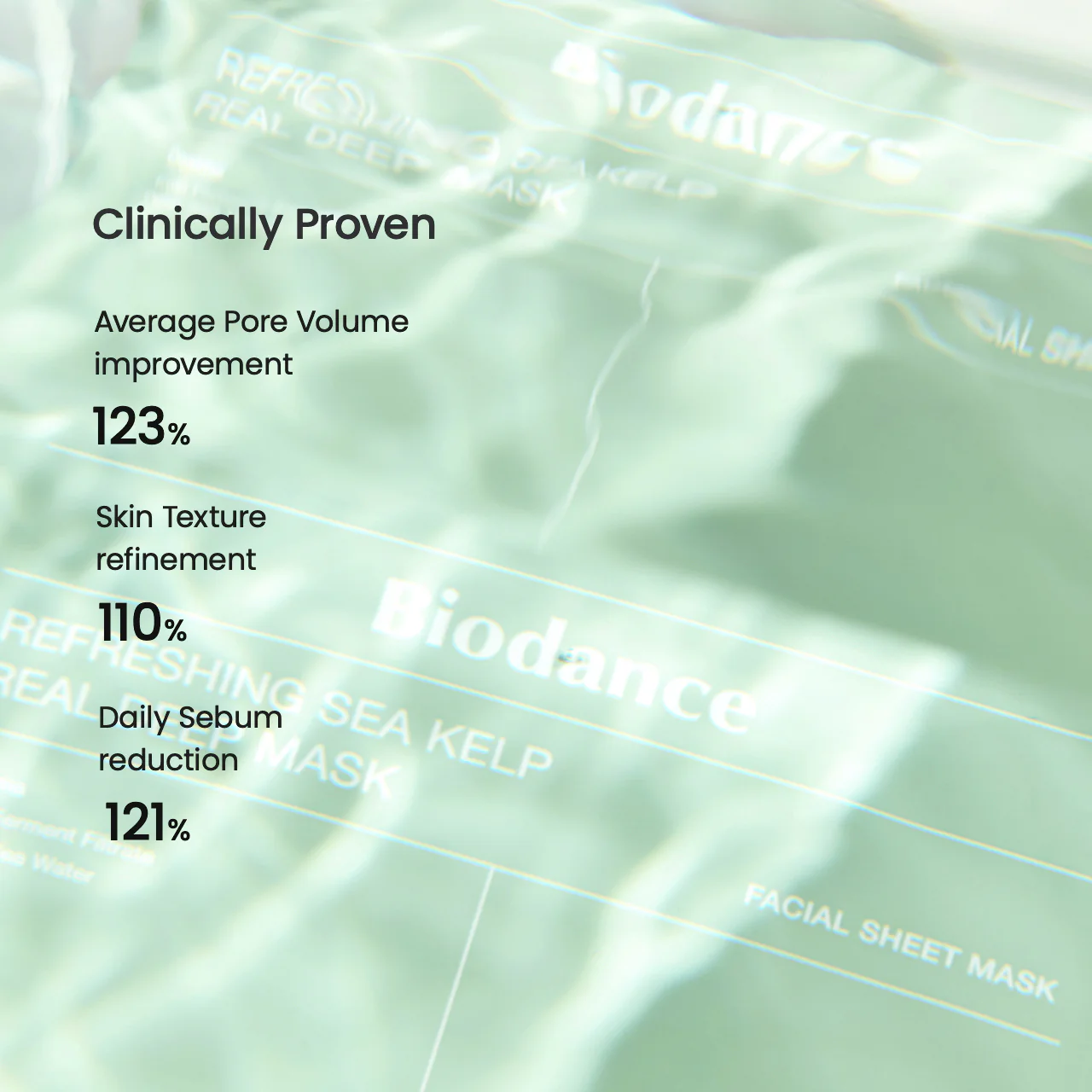 Biodance Refreshing Sea Kelp Real Deep Mask 34g – Μάσκα εξισορρόπησης με Sea Kelp & βαθιά θαλάσσια νερά για λιπαρές και ευαίσθητες επιδερμίδες - Biodance - glowfit.gr