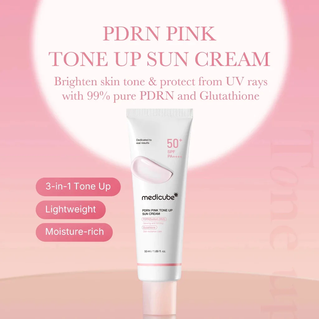 Medicube PDRN Pink Tone Up Sun Cream SPF50 50ml – Αντηλιακή με Glow Effect -  - glowfit.gr