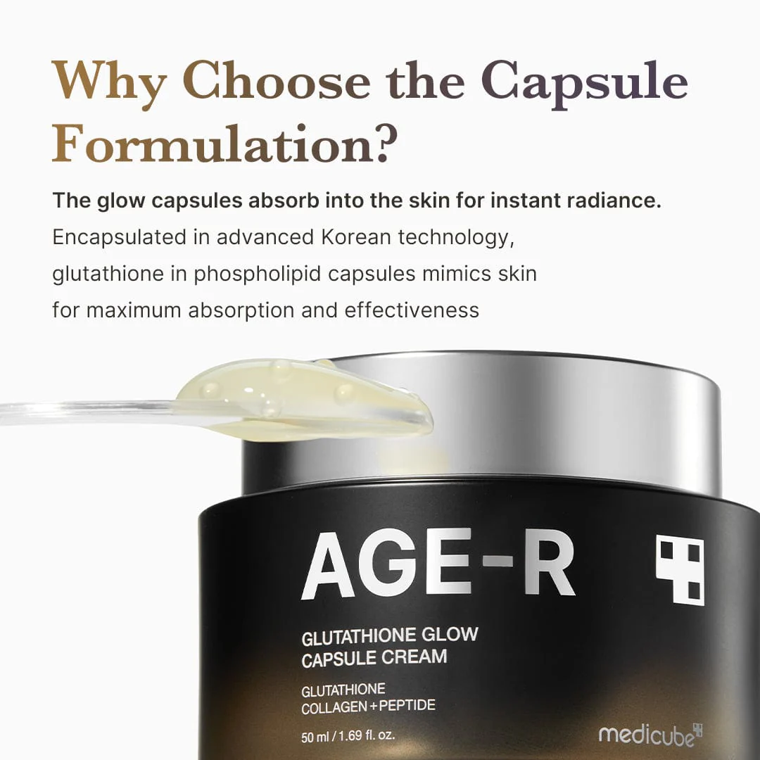 Medicube AGE-R Glutathione Glow Capsule Facial Cream 50ml - κρέμα λάμψης με γλουταθειόνη - glowfit.gr