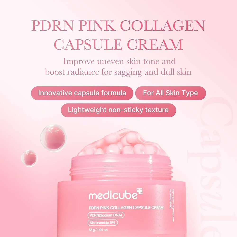 Medicube PDRN Pink Collagen Capsule Cream -  Λάμψη, Ελαστικότητα & Glass Skin 55g - Medicube - glowfit.gr