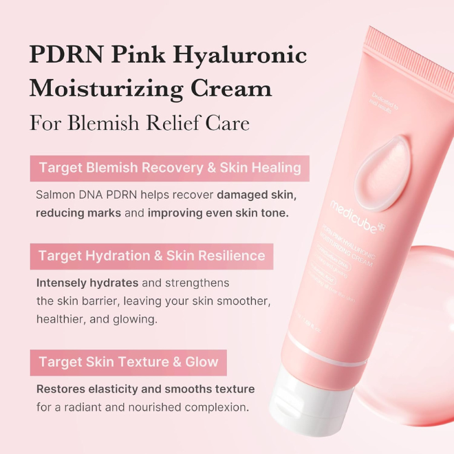 Medicube PDRN Pink Hyaluronic Cream 50ml - κορεάτικη ενυδατική κρέμα με PDRN - glowfit.gr