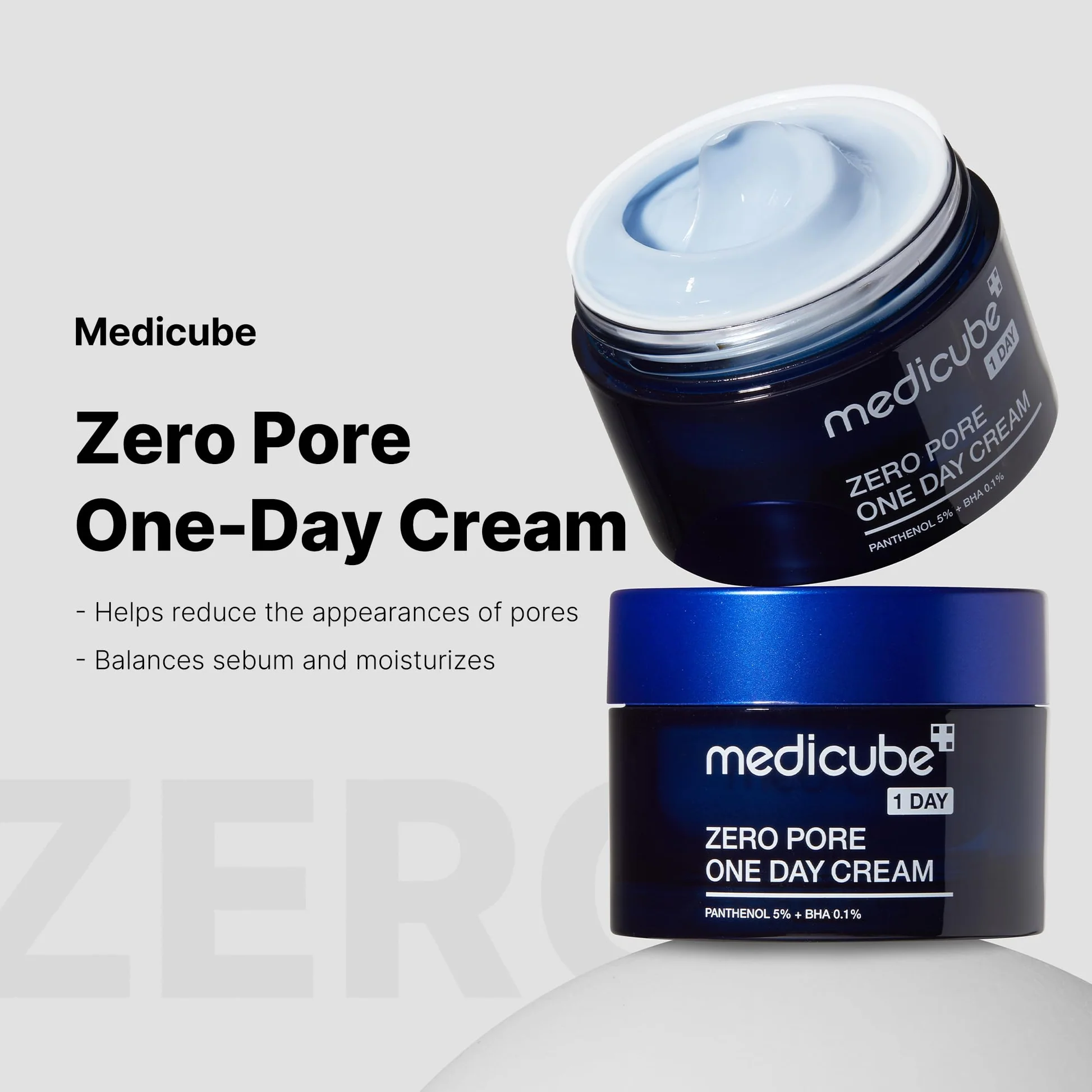 Medicube Zero Pore One-Day Cream 50ml - κρέμα για πόρους και λιπαρότητα - glowfit.gr