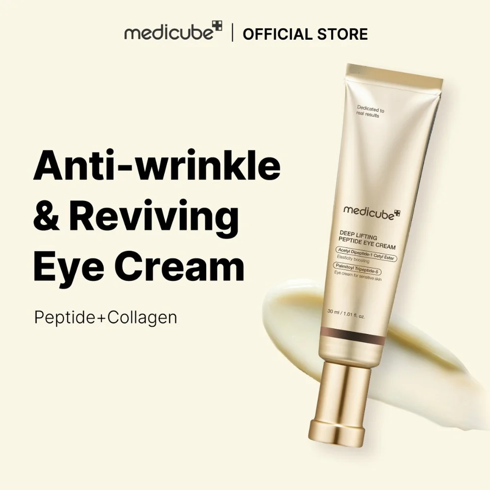 Deep Lifting Peptide Eye Cream 30ml - Αντιγηραντική Κρέμα Ματιών με 20.000ppm Πεπτίδια, Κολλαγόνο & Υαλουρονικό Οξύ - Medicube - glowfit.gr