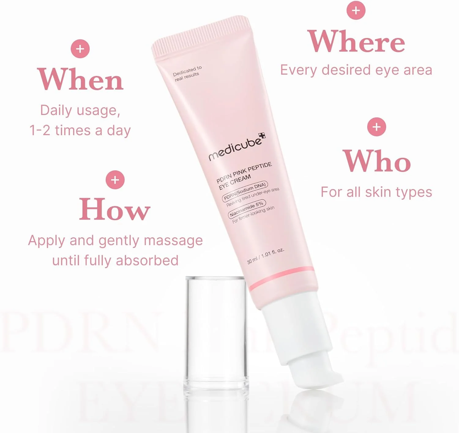 Medicube PDRN Pink Peptide Eye Cream 30ml – Κρέμα Ματιών με Ρετινόλη & Πεπτίδια -  - glowfit.gr